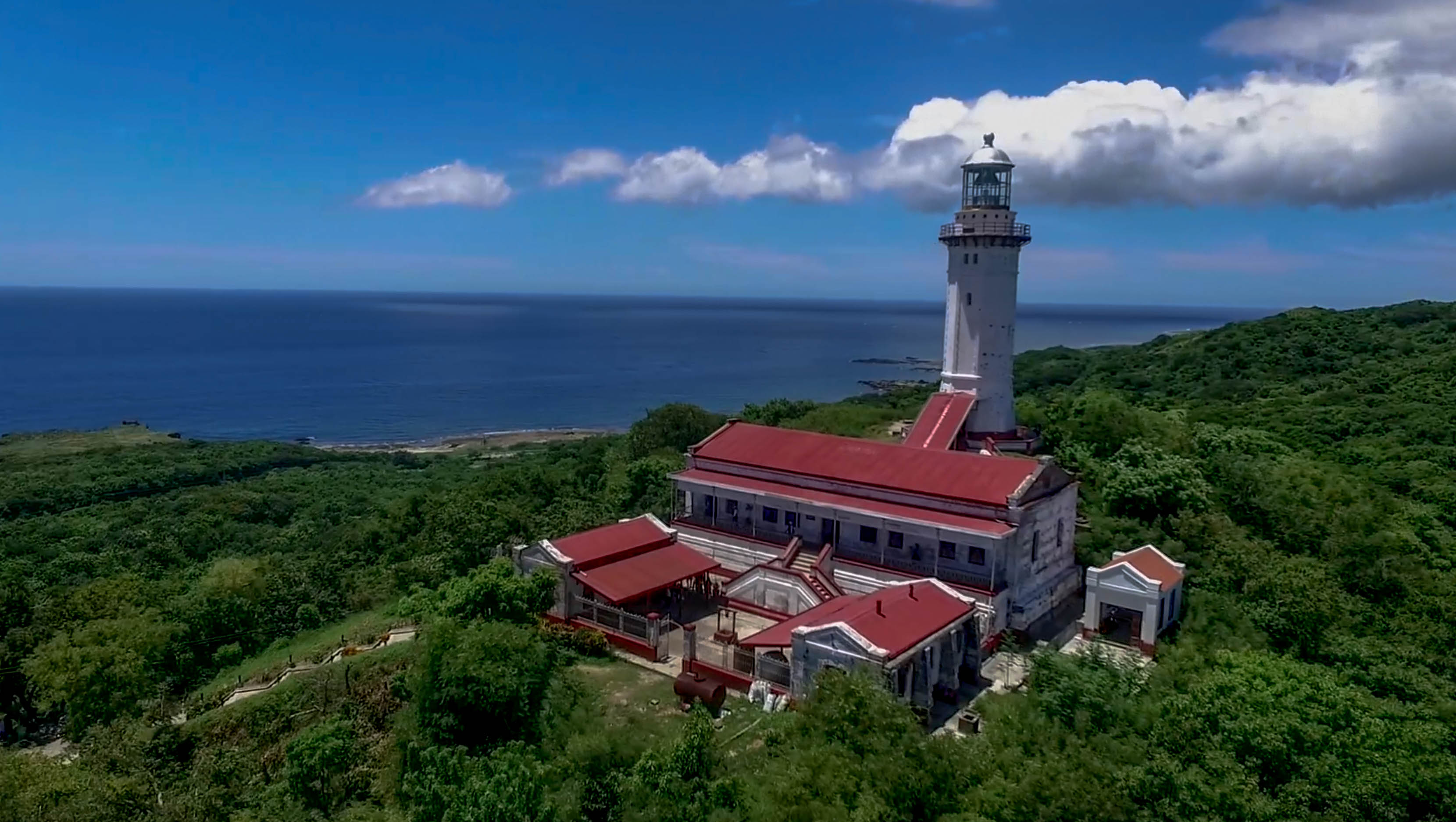 Cape bojeador lighthouse in burgos ilocos norte philippines
